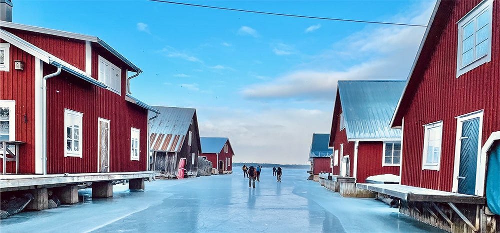 Frilufsfrämjandet i Hudiksvall ute på tur.