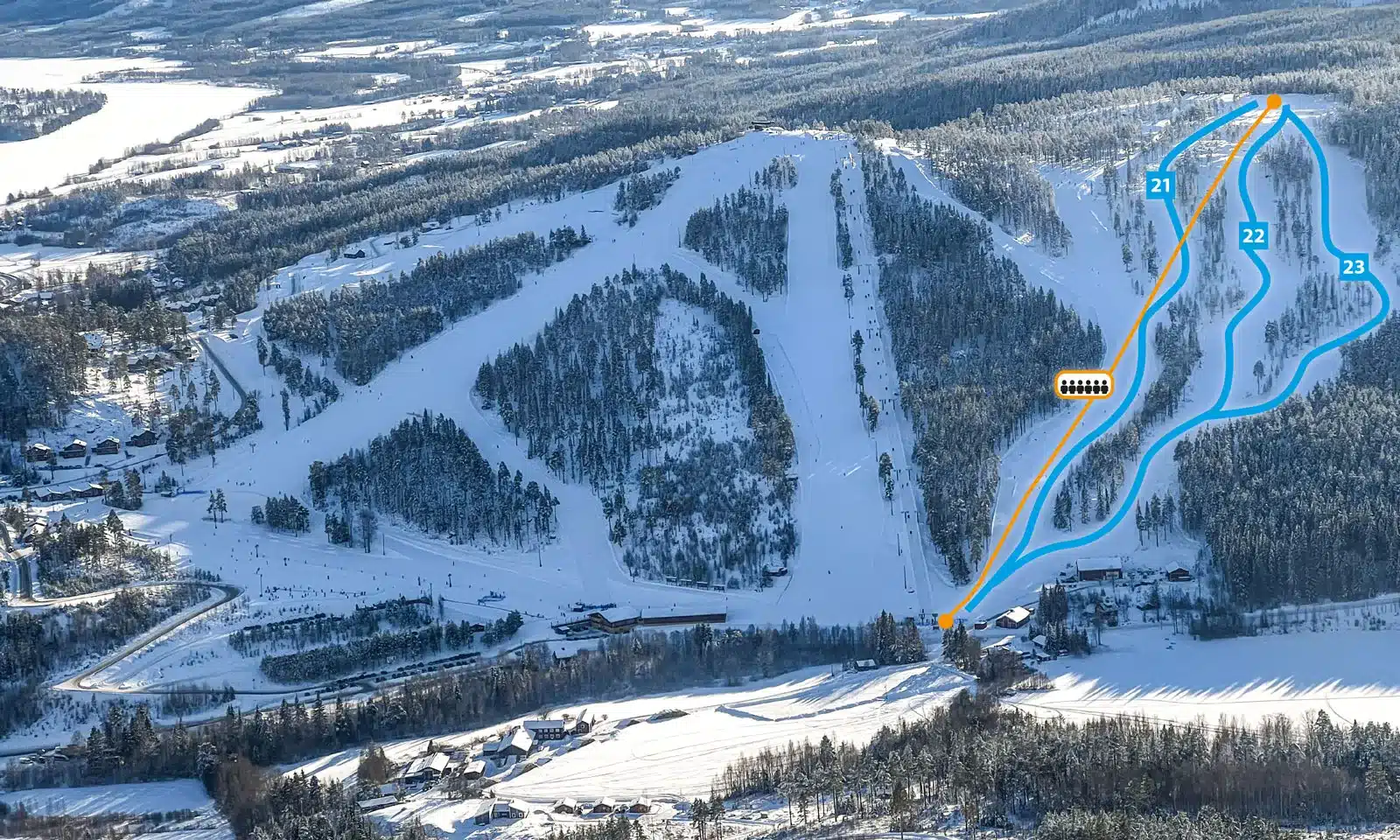 Järvsöbacken bygger nytt skidområde med 6-stols expresslift och tre ytterligare nedfarter!