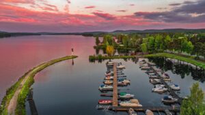 solnedgång båthamnen Bollnäs_foto_mohammadaliph